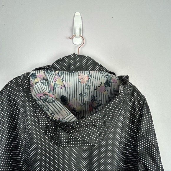 Mona Lisa by Fen-Nelli Classic Retro Vibe Black White Polka Dot Raincoat 20W - Picture 8 of 13